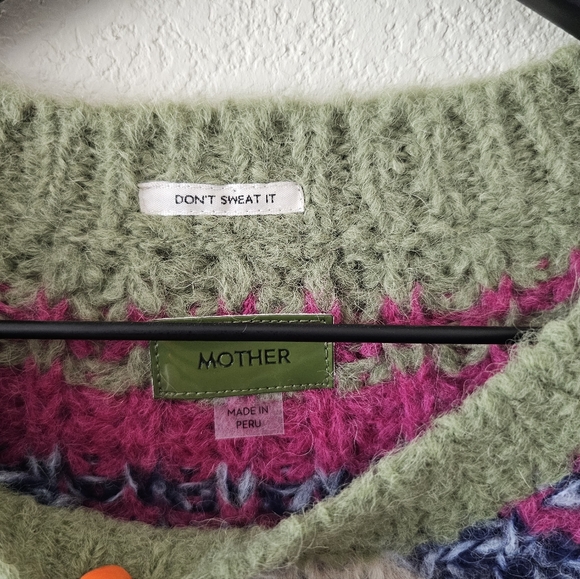 NEW Mother The Inset Puff Sleeve Jumper In Tripped Up - Picture 3 of 8